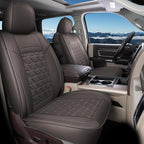 Coverado Leather Car Seat Covers, Waterproof Dooge Ram 1500 Seat Covers Compatible with 2002-2025 Dodge Ram 1500 2500 3500 wi
