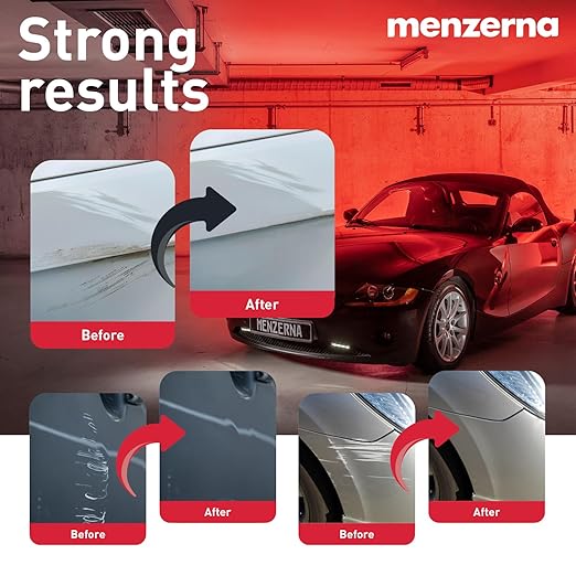 menzerna Scratch and Swirl Remover Kit I Car polishing Set with Menzerna Heavy Cut 400 (8oz) and 3,5 Inch Polishing Pad I Deep Scratch Repair Kit for All Types of Vehicles