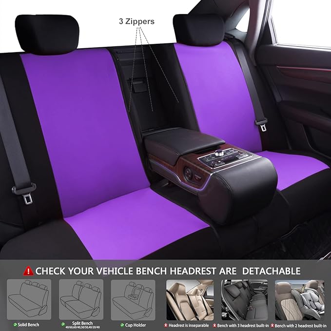 CAR PASS Line Rider Sporty Cloth Universal Fit Car Seat Cover -100% Breathable with 5mm Composite Sponge Inside,Airbag Compat