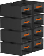 Homsorout Drawer Organizers and Storage - 8 Pack Foldable Pants Organizer with Clear Window & Handles, Fabric Closet Organize