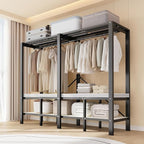 Large Portable Closets for Hanging Clothes | Heavy Duty Clothes Rack with Cover Foldable | Max Load 1000LBS Portable Wardrobe