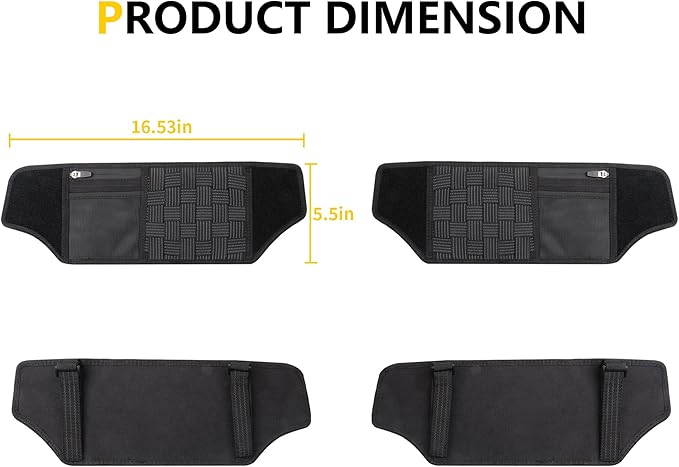 Tactical Sun Visor Organizer Visor Storage Compatible with 2012-2018 Jeep Wrangler JK 2/4 Door Accessories Car Sun Visors Sunglasses Holder Webbing Molle Panel, 2x Driver Passenger