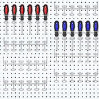 Ripeng 8 Pieces Pegboard Screwdriver Holders Peg Board Organizer Accessories Multi Ring Tool Holders Six Tool Organizer Racks