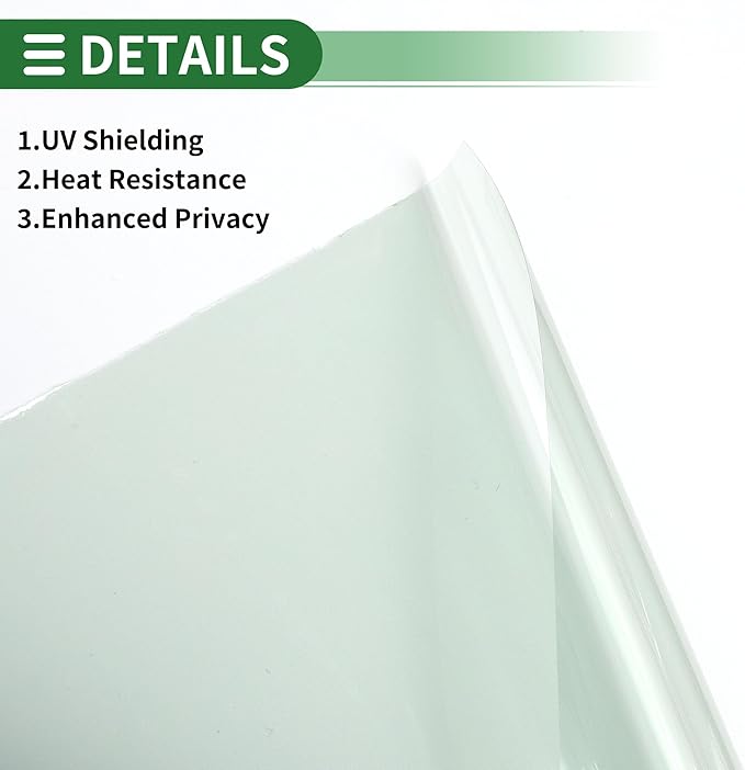Motoforti Universal Car Window Tint Film Privacy Film 19.69 ft x 19.69 Inch Carbon 2 PLY PET Green 1 Pc VLT 81% IRR 14% UVR 30%