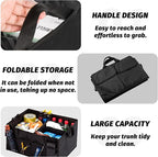 Car Trunk Organizer, Waterproof Adjustable Vehicle Storage Box, Automotive Collapsible Multi Compartment Organization Container