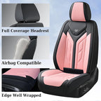 Coverado Car Seat Covers Full Set, Car Seat Protectors Leather Seat Covers for Cars, Automotive Seat Covers Car Accessories U