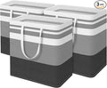BlissTotes 3-Pack Laundry Basket, Freestanding＆Waterproof Laundry Hamper, Collapsible Tall Clothes Hamper with Easy Carry Han