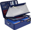 ENGPOW 5200℉ Fireproof File Organizer Bag with 13 Pocket Accordion File Folder,Document Organizer Box with Lock&Labels,Multi-