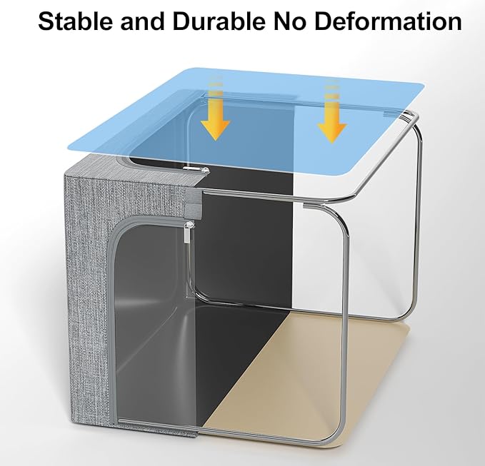 GoMaihe Under Bed Storage with Wheel & Clothing Storage Bin with Metal Frame