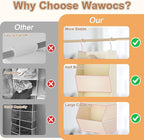 Hanging Closet Organizer 4 Shelf Collapsible Fabric Closet Organizers and Storage Hanging with Mesh Pocket for Clothes, Hangi