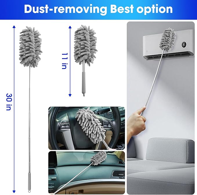 Viewsun Car Cleaning Kit, 17PCS Car Interior Detailing Kit with Gray High Power Handheld Vacuum, Detailing Brush Set, Windshi