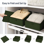 DIMJ Closet Storage Bins 8 Pack - Fabric Trapezoid Closet Organizer Bin, Foldable Storage Baskets for Shelves, Closet Shelf O