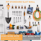 INCLY 27PCS Slatwall Accessories Kit, Includes 3 Pack Ventilated Metal Wire Slat Wall Baskets, Multisized Heavy Duty Slatwall