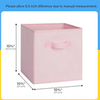 Cupic Cupid 11 Inch Storage Cube, Fabric Cube Storage Bin with Handles, Storage Cube Organizer for Clothes and Toys, Collapsi