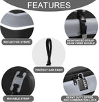 Rooftop Cargo Carrier, 21 Cubic Feet Soft-Shell Waterproof Car Roof Luggage Bag for All Vehicles SUV with/Without Rails, Includes 10 Reinforced Straps + 6 Door Hooks,Storage Bag,Anti-Slip Mat