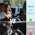 Car Seat Headrest Tablet Holder, [Mobile Folding Arm] Back Seat Tablet Mount for Road Trip, Fit Thickness Case (Deep Max 1.18'') for iPad Pro 12.9/ Air/Mini, Galaxy Tab, All 6.1-15.6" Devices