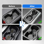 TUYICIN 2PCS Cup Holder Inserts for 2019-2021 Toyota RAV4 Accessories, TPE Center Console & Rear Row Seat Drink Holder Set No