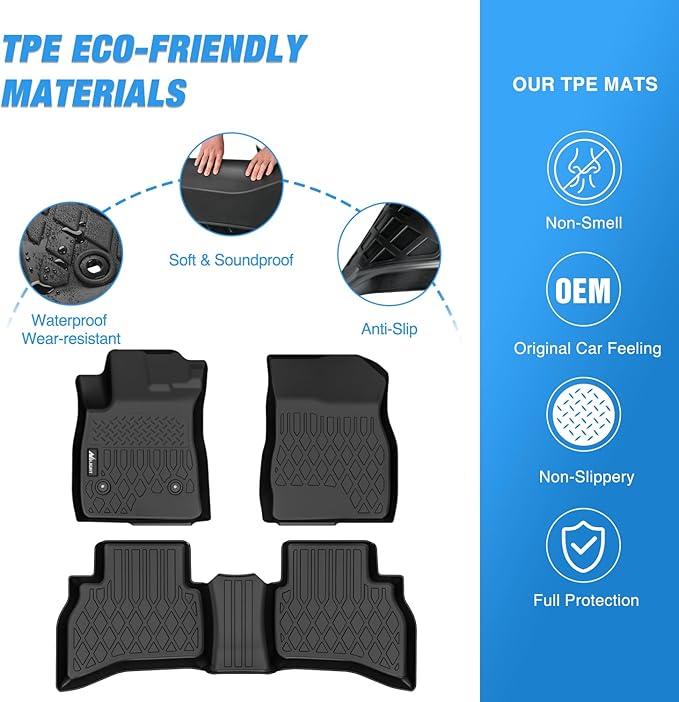 Nilight TPE Floor Mats for Chevy Trailblazer (AWD Only) 2021 2022 2023 2024 2025 2026, All Weather Custom Fit Heavy Duty Floor Liners