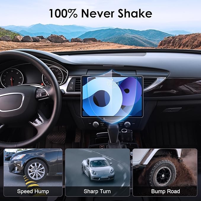 Linkstyle 2 in 1 CD Slot Tablet Car Mount, Universal 360° Rotation CD Player Car Phone Holder Car CD Tray Tablet Stand for 4.7-12.9in Devices, Black