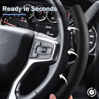 Steering Wheel Cover for Chevy Silverado 1500 2019-Present/ 2500 3500 2020-Present/Blazer 2019-Present (Gasoline Models)/ Suburban Tahoe 2021-2024, Car Steering Wheel Cover Accessories for Chevrolet