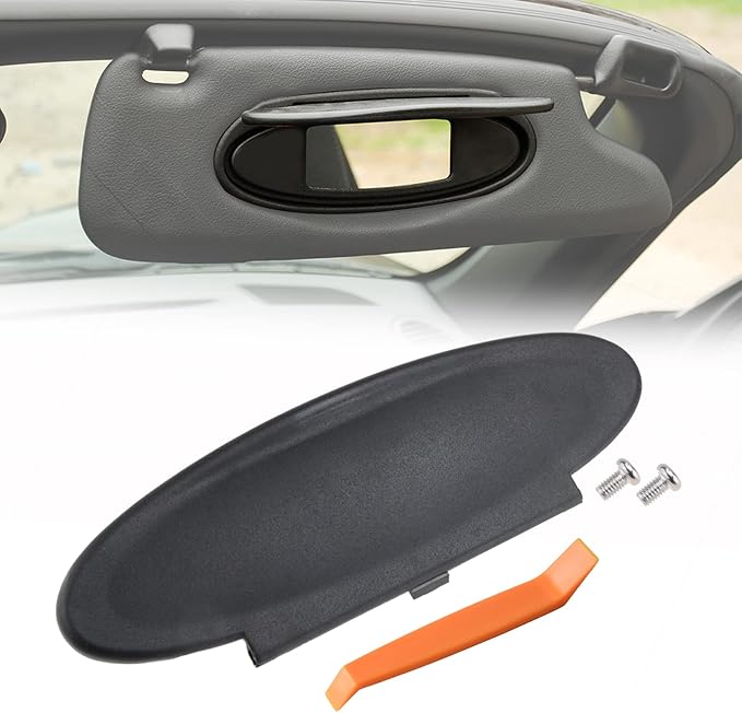 Sun Visor Vanity Mirror Covers Driver or Passenger Side Visor Mirror Lid Replacement for Porsche 996/997-911 986/987 for Boxster for Cayman 1996-2010 1Pcs Black