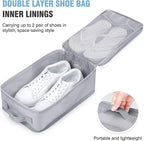 Mossio 6 Set Packing Cubes with Shoe Bag - Lightweight Travel Luggage Suitcase Organizers