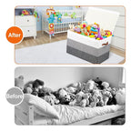 Mayniu Toy Box Storage Chest with Divider, Large Sturdy Toy Bin Organizer Basket with Lid for Kids, Boys, Girls, Nursery, Liv