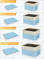 BALEINE 2 Pack Fabric Closet Storage Bins for Shelves, Linen Closet Organizers and Storage, Decorative Baskets for Organizing