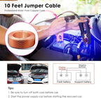 THINKWORK Car Emergency Kit for Teen Girls and Lady's Gifts, Pink Emergency Roadside Assistance Kit with 10FT Jumper, First A