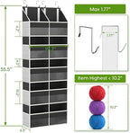 Unjumbly 5 Tiers Over The Door Hanging Yarn Storage Organizer, Hanging Door Organizer for Knitting and Crochet Supplies, Back