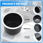 SDTC Tech Black Sofa Cup Holder, Insert Universal Cup Drink Holde for RV Boats, Cars, Sofas and Golf Carts (2-Piece)