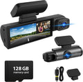128GB Dash Cam Front and Rear for Cars with Night Vision, 1080P Dual Lens Dash Camera Inside and Outside, 24H Parking Monitor
