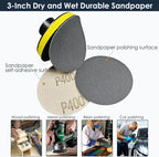 78Pcs Headlight Restoration Kit,3 Inch Drill Polishing Kit, Wet Dry Sandpaper Drill Sanding Attachment with Buffing Pads for 