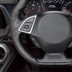 MEWANT Hand Sewn 3D Style Steering Wheel Cover Wrap for Chevrolet Camaro 2017-2022 Steering Wheel Accessories for Chevrolet Camaro 2017-2022