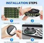 Multifunctional Car Anti Slip Pad, Multifunctional Rotatable Phone Holder Car DashboardMat with Temporary Parking Number, Aut