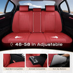 Coverado Car Seat Covers Full Set, Seat Covers for Cars, Car Seat Cover, Car Seat Protector, Leather Car Seat Cushion, Waterp