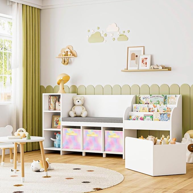 ShellKingdom Storage Bins, Foldable Fabric Storage Cubes And Cloth Storage Organizer Drawer For Closet And Toys Storage, 6 Pa