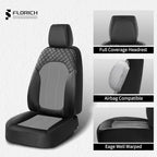 FLORICH Automotive Seat Covers 2 Seats Breathable Front Car Seat Cover Leather Air Mesh Car Seat Protector Cushion Airbag-Com