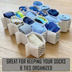 Evelots Honeycomb Drawer Organizer - Set of 4, 112 Slots, Easy Snap-Together Assembly, Adjustable & Durable Plastic Dividers,