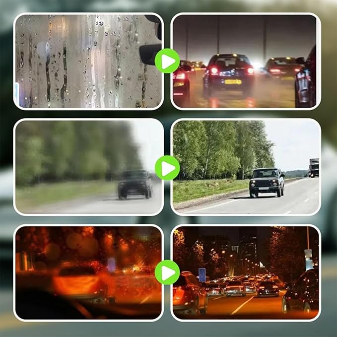 Car Windshield Cleaner, 120ml Reusable Automotive Oil Film Cleaning Brush - Preserve Clarity, Immediately See the Effects,Per