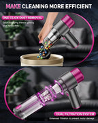 EYYA Handheld Cordless Car Vacuum Cleaner, 4-in-1 Portable Mini Car Vacuum Cleaner, 15000PA High Power & Air Duster with LED 