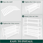 Smiry Bamboo Shoe Rack for Closet, 5 Tier Wooden Stackable Shoe Organizer, Free Standing Shoes Storage Shelf for Entryway, Fr