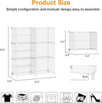 AWTATOS Closet Organizer 6 Cube Storage Shelves Portable Closet Clothes Organizers and Storage Stackable Cubby Shelving for C