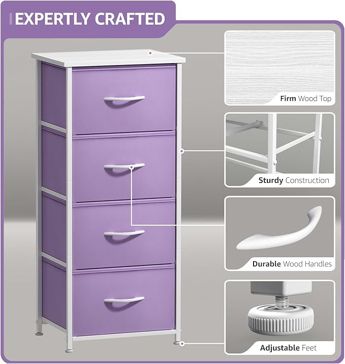 Sorbus Dresser Storage Tower, Organizer Drawers for Closet Boys & Girls Bedroom, Bedside Furniture, Chest for Home, College D