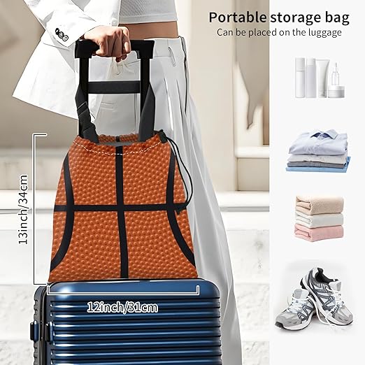 Car Trash Bag Large Hanging Can for Back of Seat, Cute Waterproof Car Garbage Bag for Vehicle, Travelling, Outdoor Basketball Skin Pattern