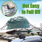WSSROGY 4' x 6' Cargo Net Stretches to 6' x 12', Heavy Duty Cargo Netting for Pickup Truck Bed, Roof Rack Net with Hooks Carabiners
