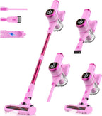 Tikom V500 Cordless Vacuum Cleaner for Home, 40000Pa/450W Stick Vacuum with LED Touch Screen, Charging Wall Dock, Anti-Tangle