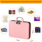 Fireproof Document Organizer Bag, 5200℉ File Organizer Safe Box, Hard Shell Document Bag with 13 Pocket Accordion File Folder