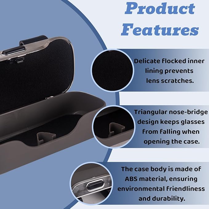 Evankin Universal Car Accessories Car Sun Visor Glasses Holder,Car Sun Visor Organizer Sunglasses Holder Clip On Sun Visor Secure Clip for Sunglasses