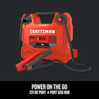 CRAFTSMAN 1000A Car Battery Jump Starter and Portable Power Station, 3-in-1 Solution, 12V DC and 2.4A USB Charging, for 12V